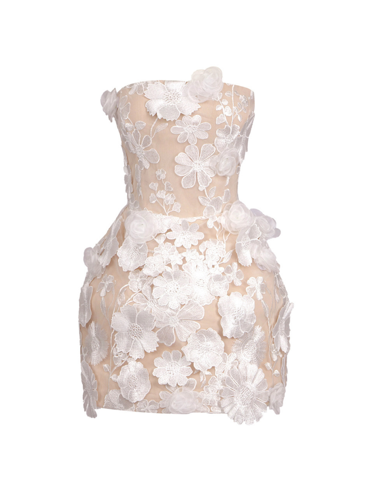 Rosstef Flower Embroidered Mini Dress