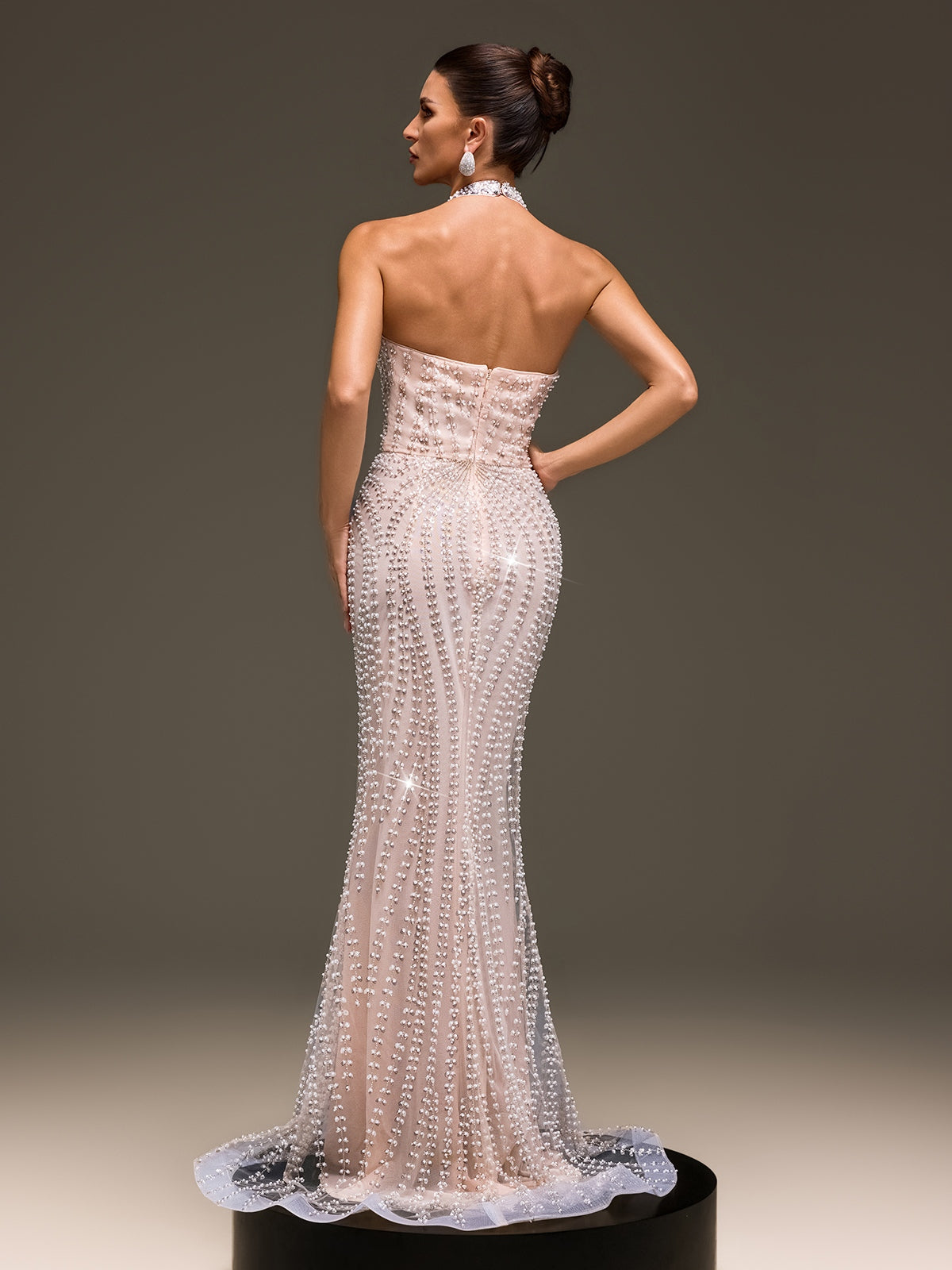 Rosstef Pearl Sequin Maxi Dress