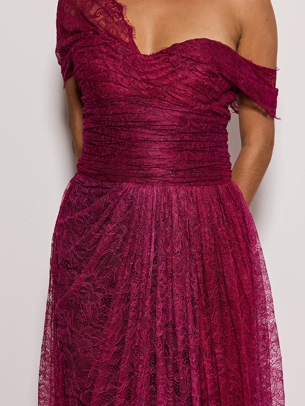 Erling Off Shoulder Lace Maxi Dress