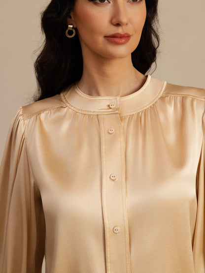 Rosstef 19Momme Stretch Silk Charmeuse Blouse