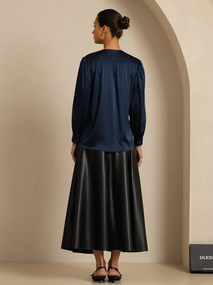 Rosstef 19Momme Stretch Silk Charmeuse Blouse