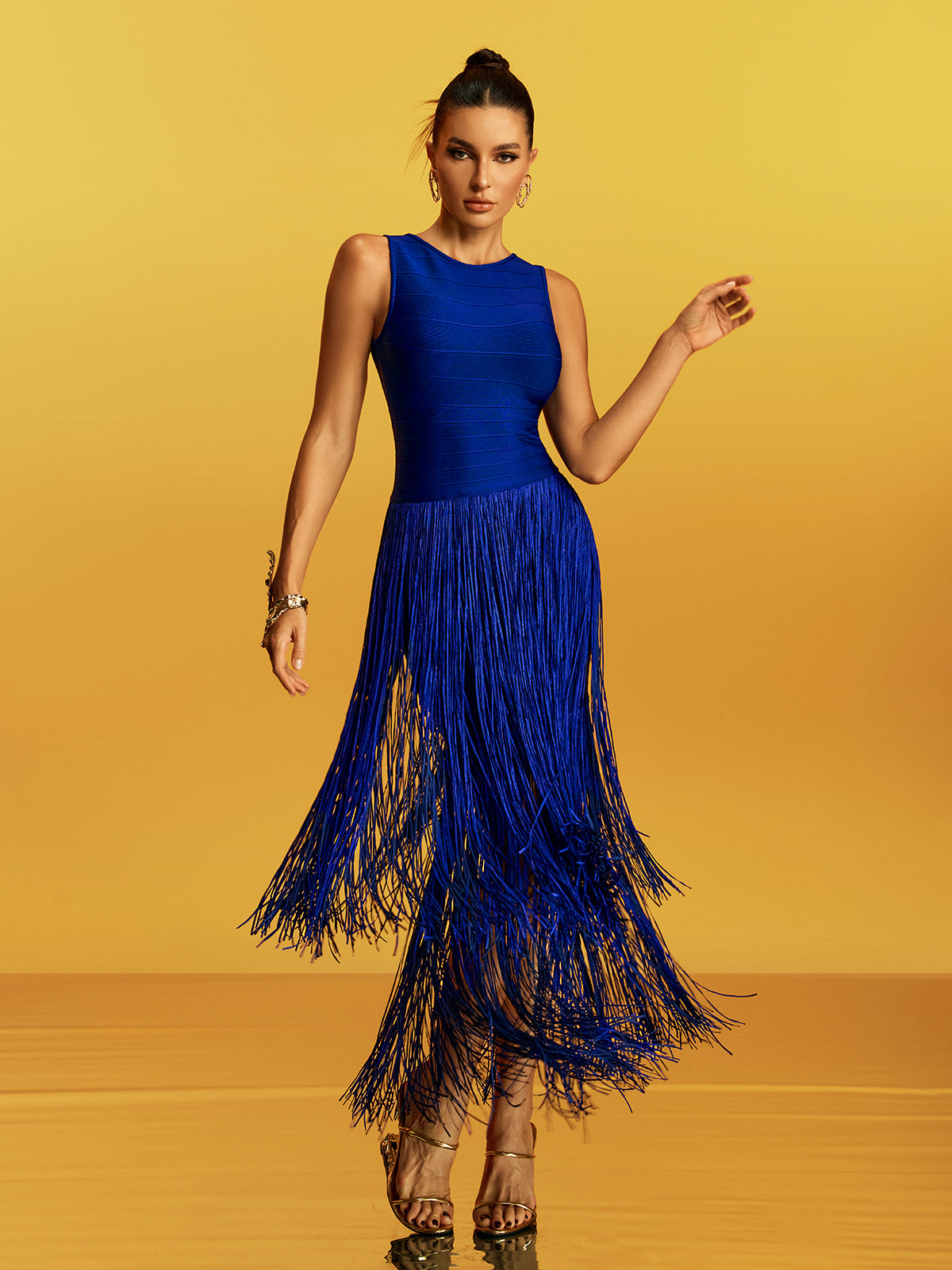 Rosstef Fringe Midi Dress