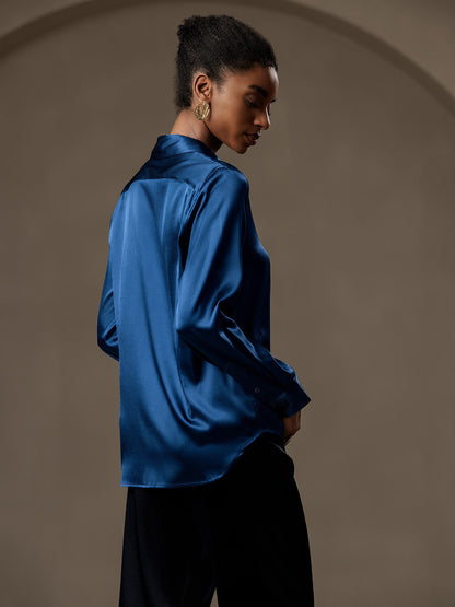 Rosstef 19Momme Kumaş Uzun Cep Long Sleeve Kadın Bluzu