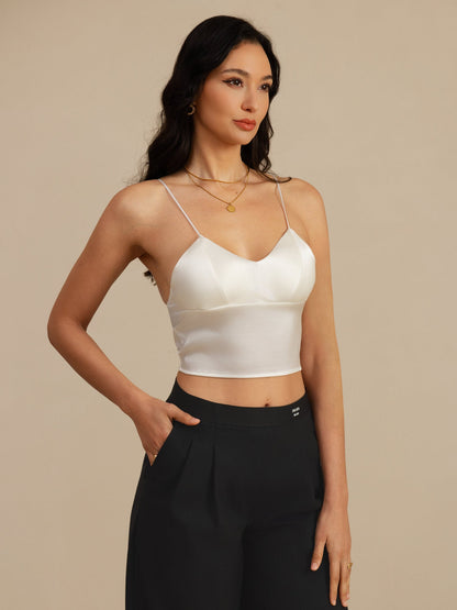Rosstef Silk Crop Top: Güçlü ve Çıkarıcı V-Kol Çamaşır