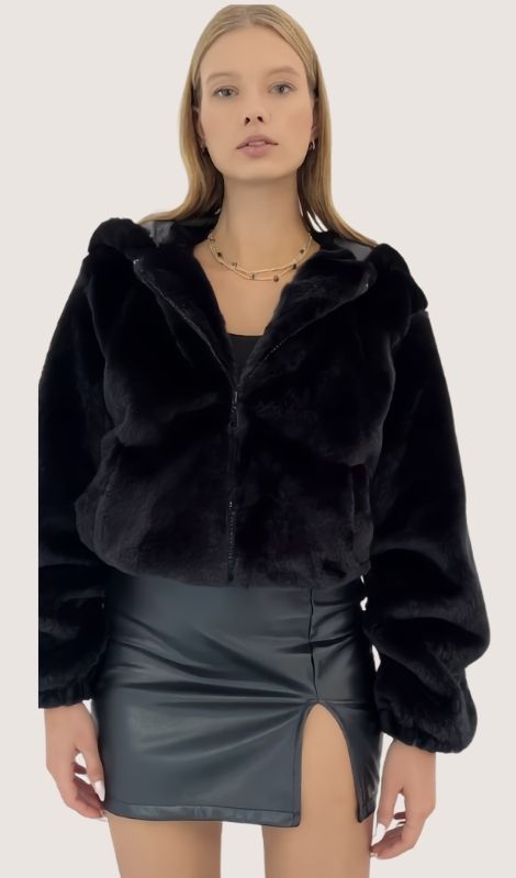 Midnight Rocker Peluş Ceket