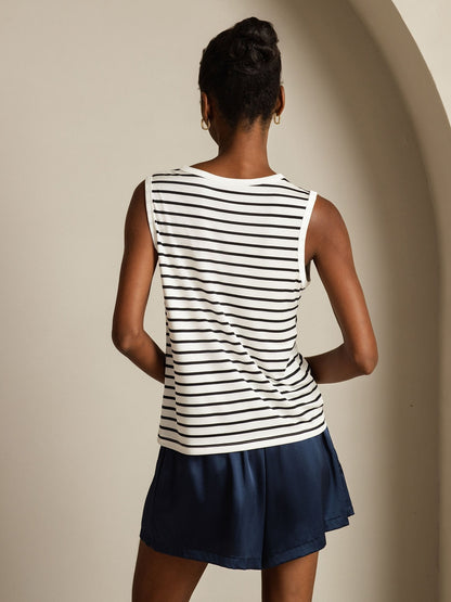 Rosstef Kadınlar için Temiz İpek Çift Çıkarlık Tank Top
