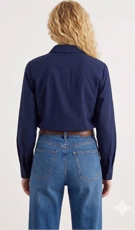 Marine Slim-Fit Poplin Gömlek