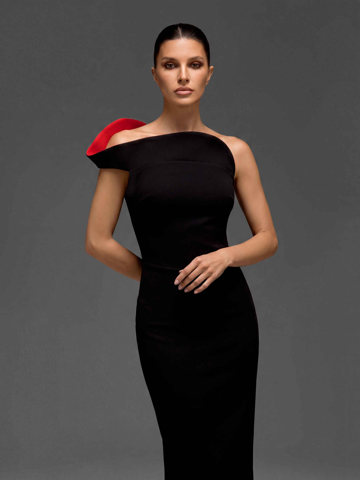 Rosstef Drynex One Shoulder Midi Dress
