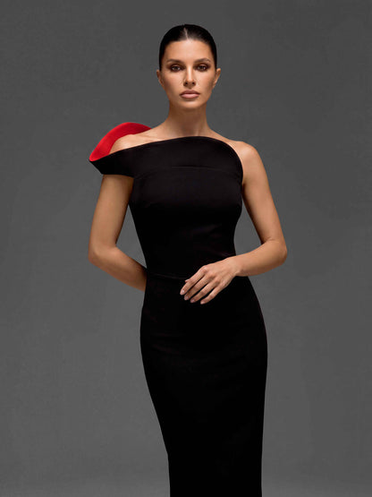 Rosstef Drynex One Shoulder Midi Dress