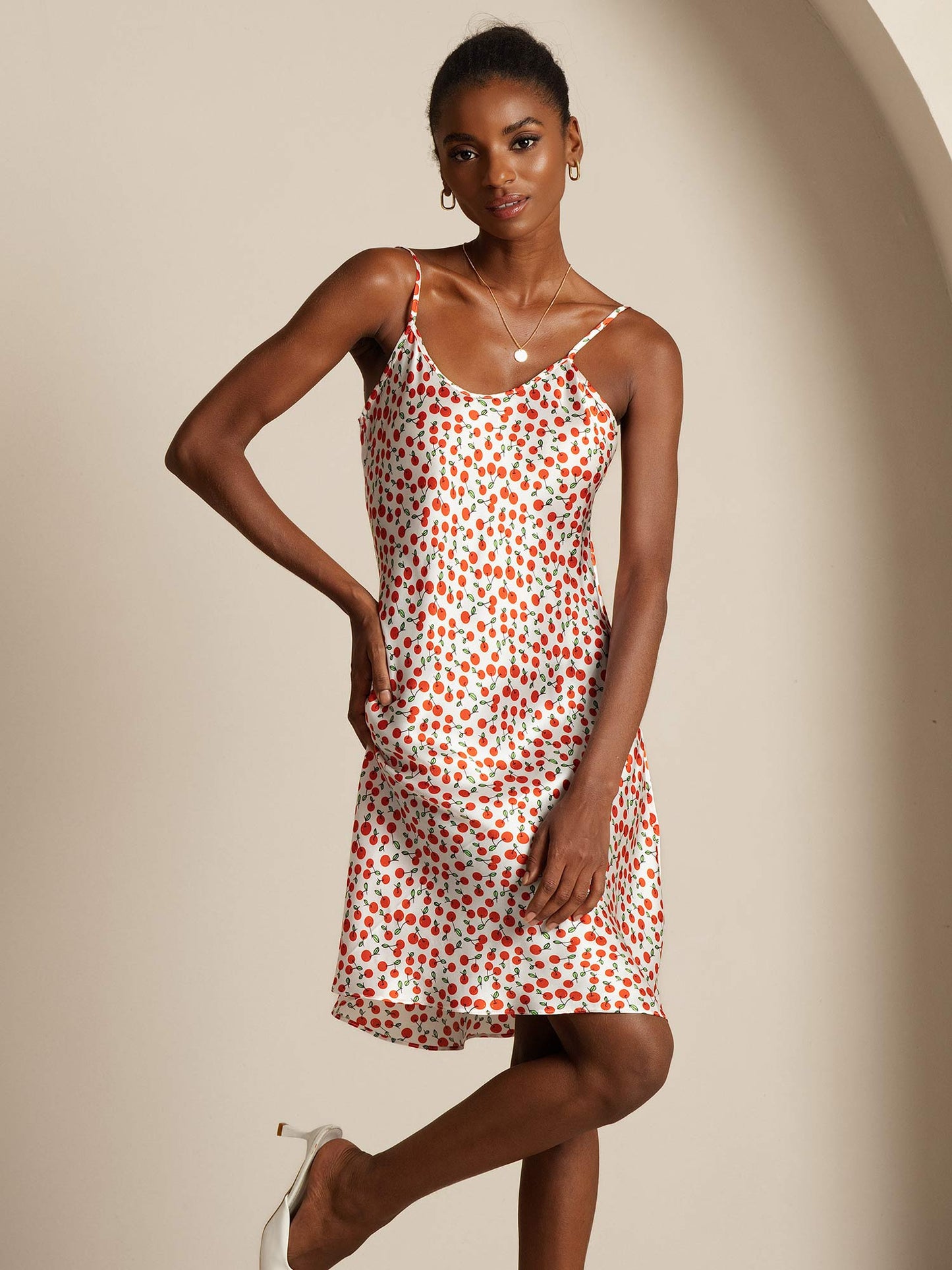 Rosstef Cherry Print Kısa Mini GİYİM
