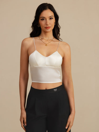 Rosstef Silk Crop Top: Güçlü ve Çıkarıcı V-Kol Çamaşır