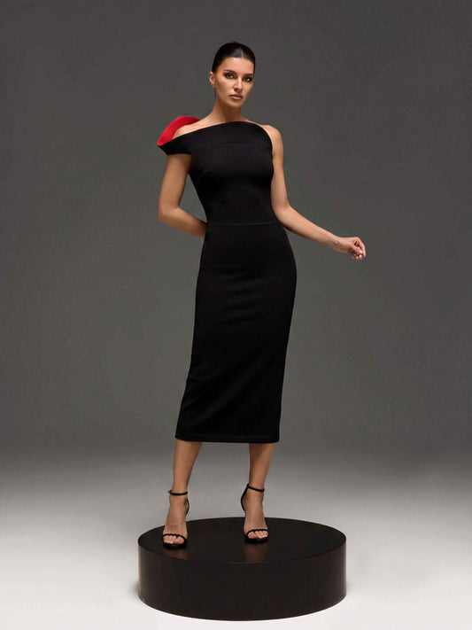 Rosstef Drynex One Shoulder Midi Dress