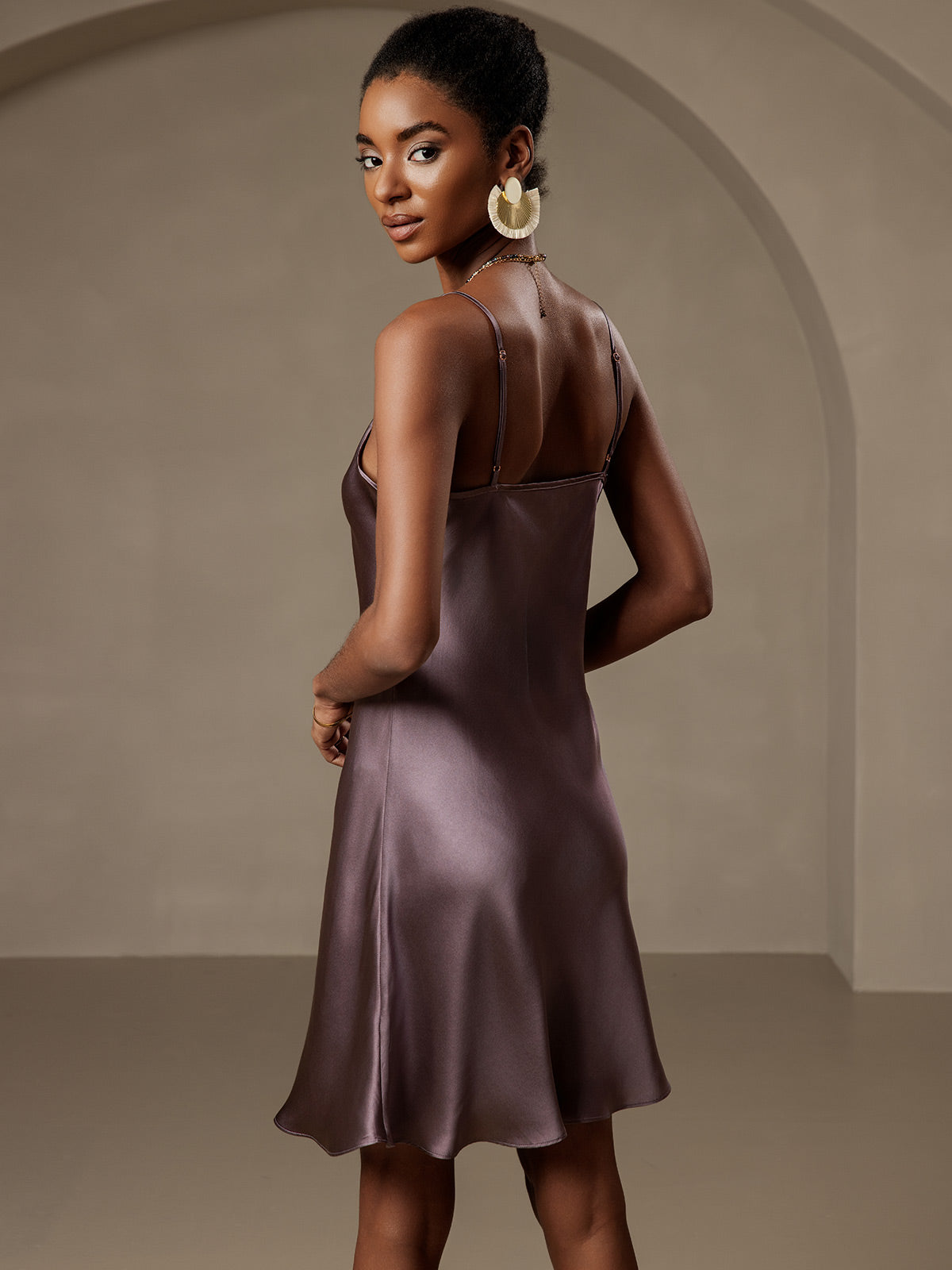 Rosstef Pure Silk Spaghetti Strap Short Dress