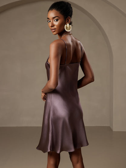 Rosstef Pure Silk Spaghetti Strap Short Dress