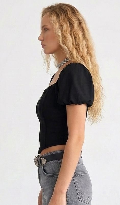 Asimetrik Dekolteli Body