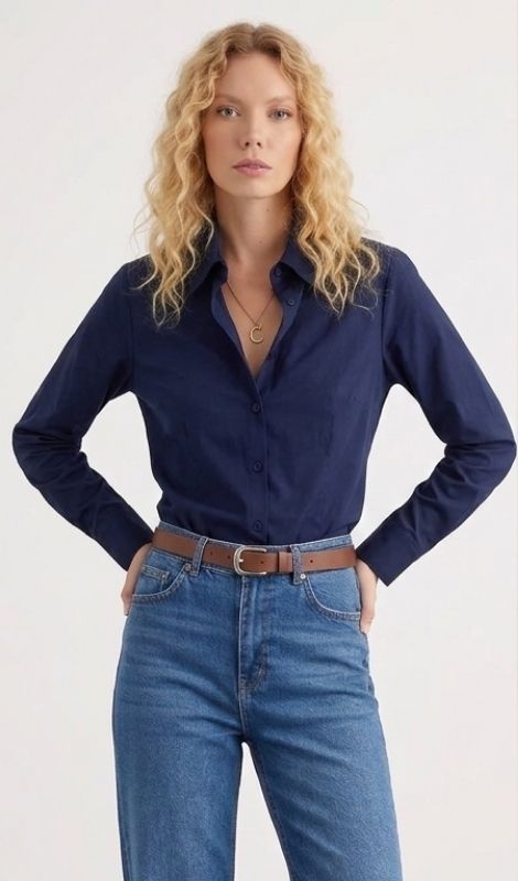 Marine Slim-Fit Poplin Gömlek