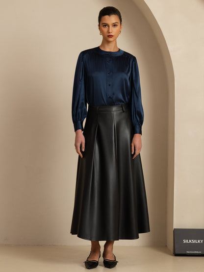 Rosstef 19Momme Stretch Silk Charmeuse Blouse