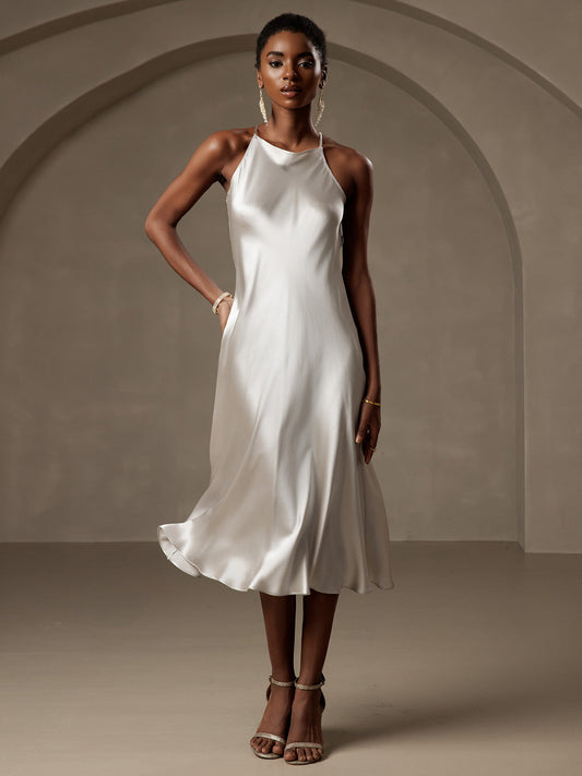 Rosstef 19Momme Silk Spaghetti Straps Maxi GİYİM