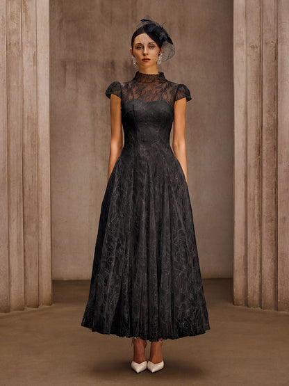 Rosstef Sequin Lace Midi Dress