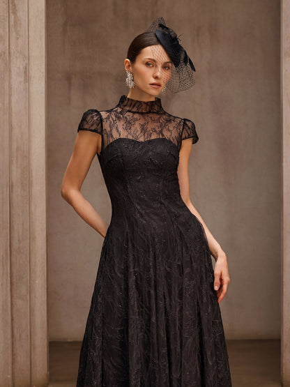 Rosstef Sequin Lace Midi Dress