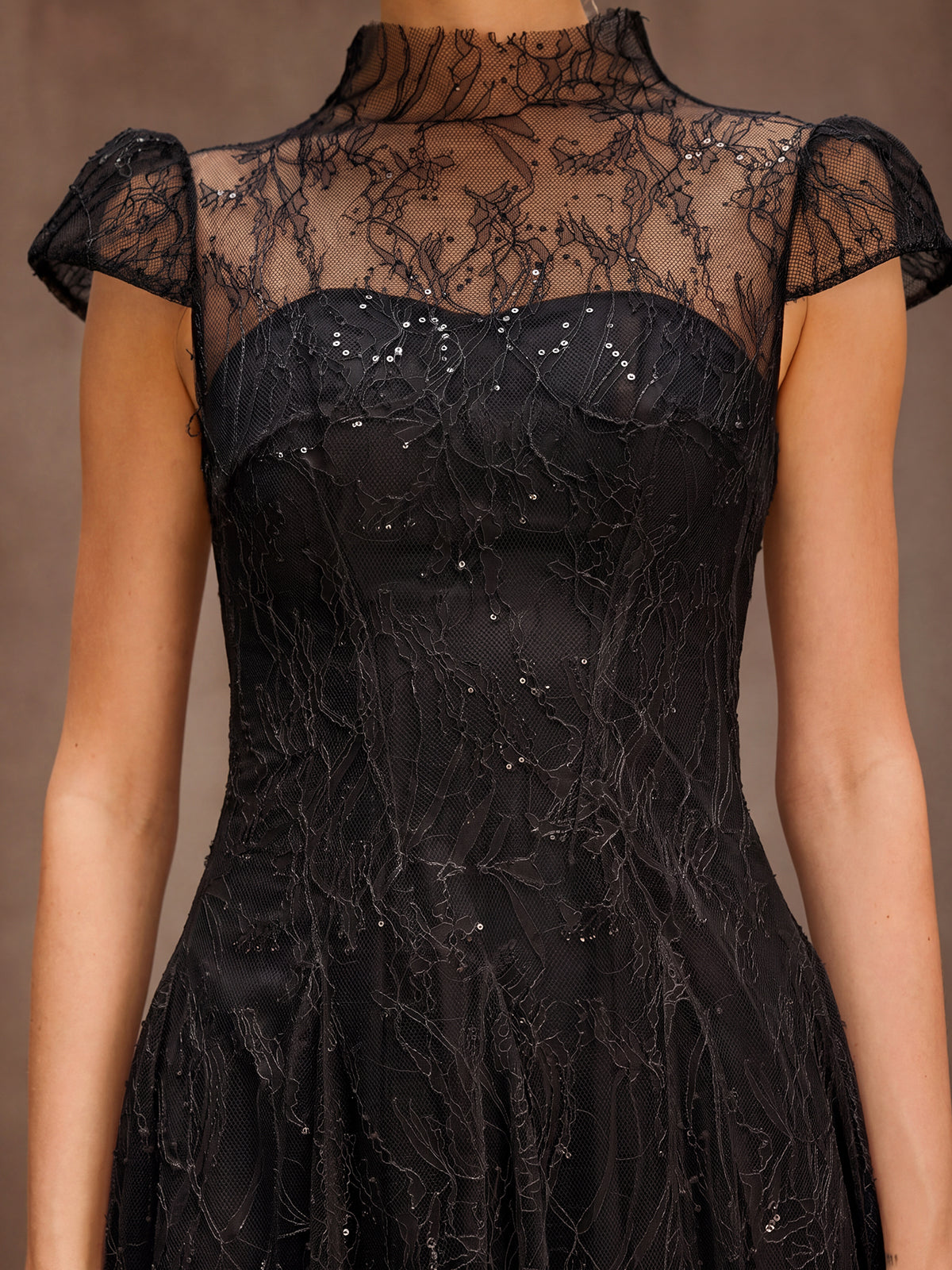 Rosstef Sequin Lace Midi Dress