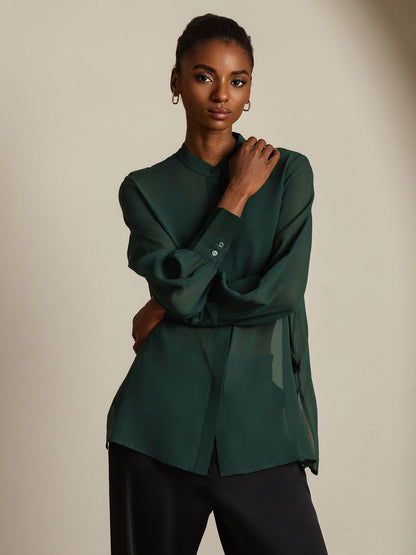 Rosstef Pure Silk Uzun Kollu Çekmece Şirt