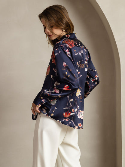 Rosstef 19Momme Kumaş Uzun Cep Long Sleeve Kadın Bluzu
