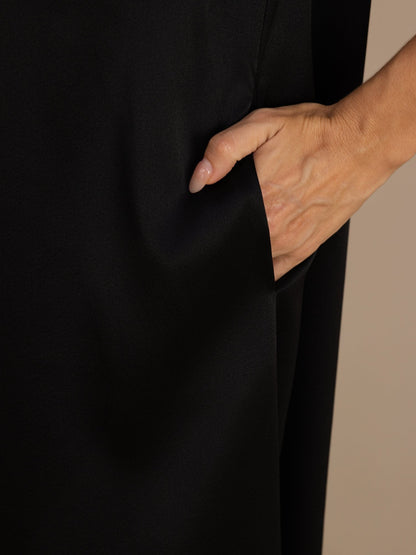 Rosstef 19Momme Silk Midi Dress With Side Pockets