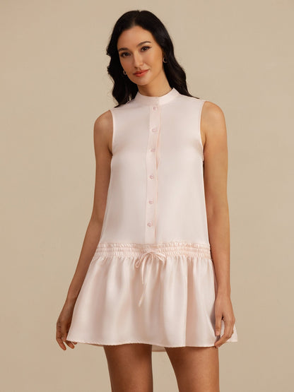 Rosstef Pure Silk Sleeveless Short Dress