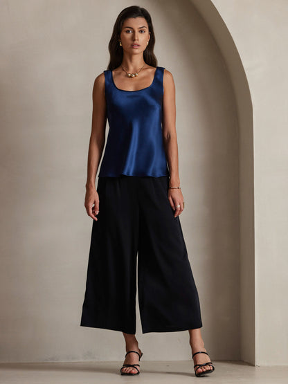 Rosstef 100% Mulberry Silk U Çıkıntılı Tank Top