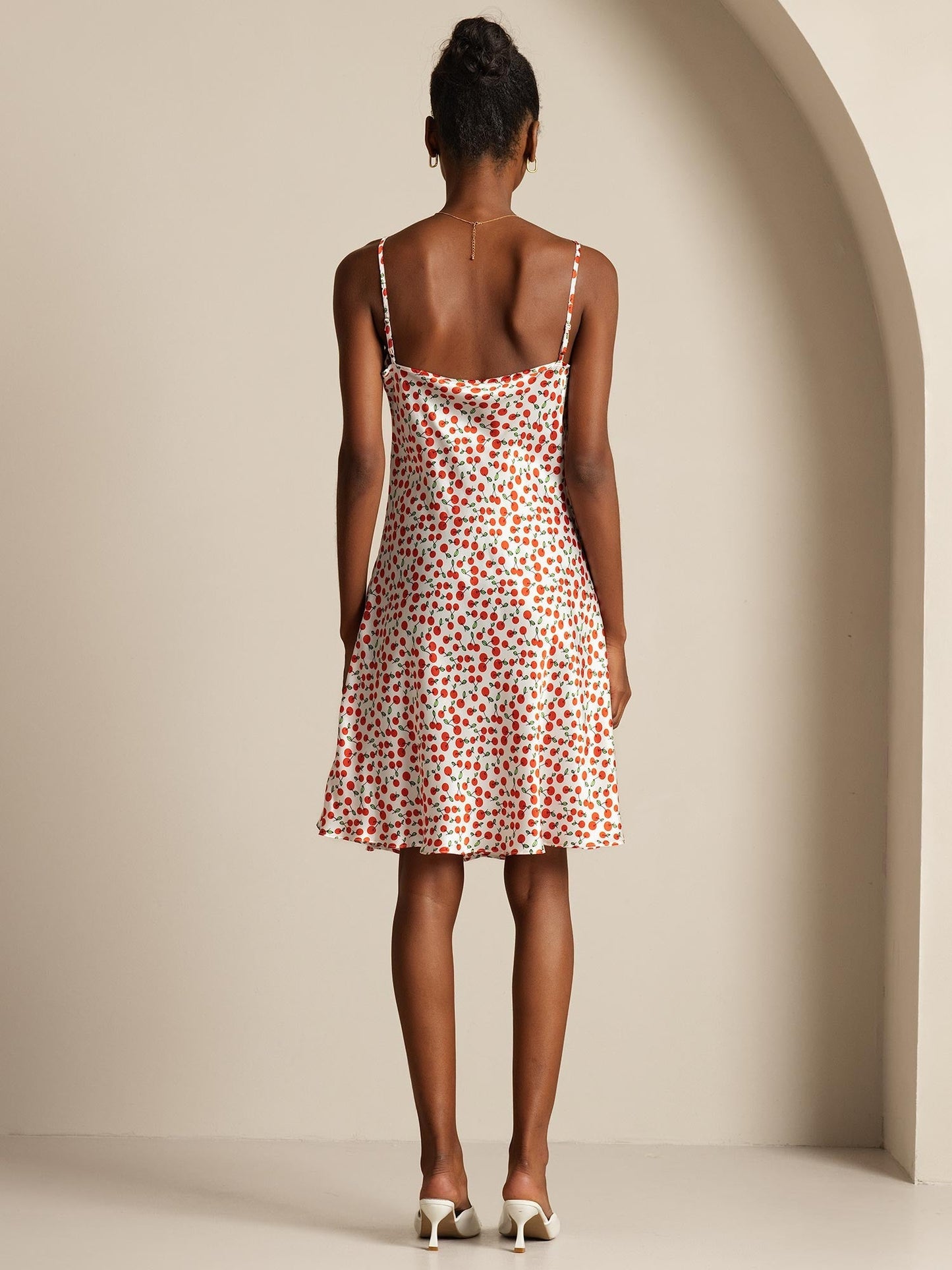 Rosstef Cherry Print Kısa Mini GİYİM