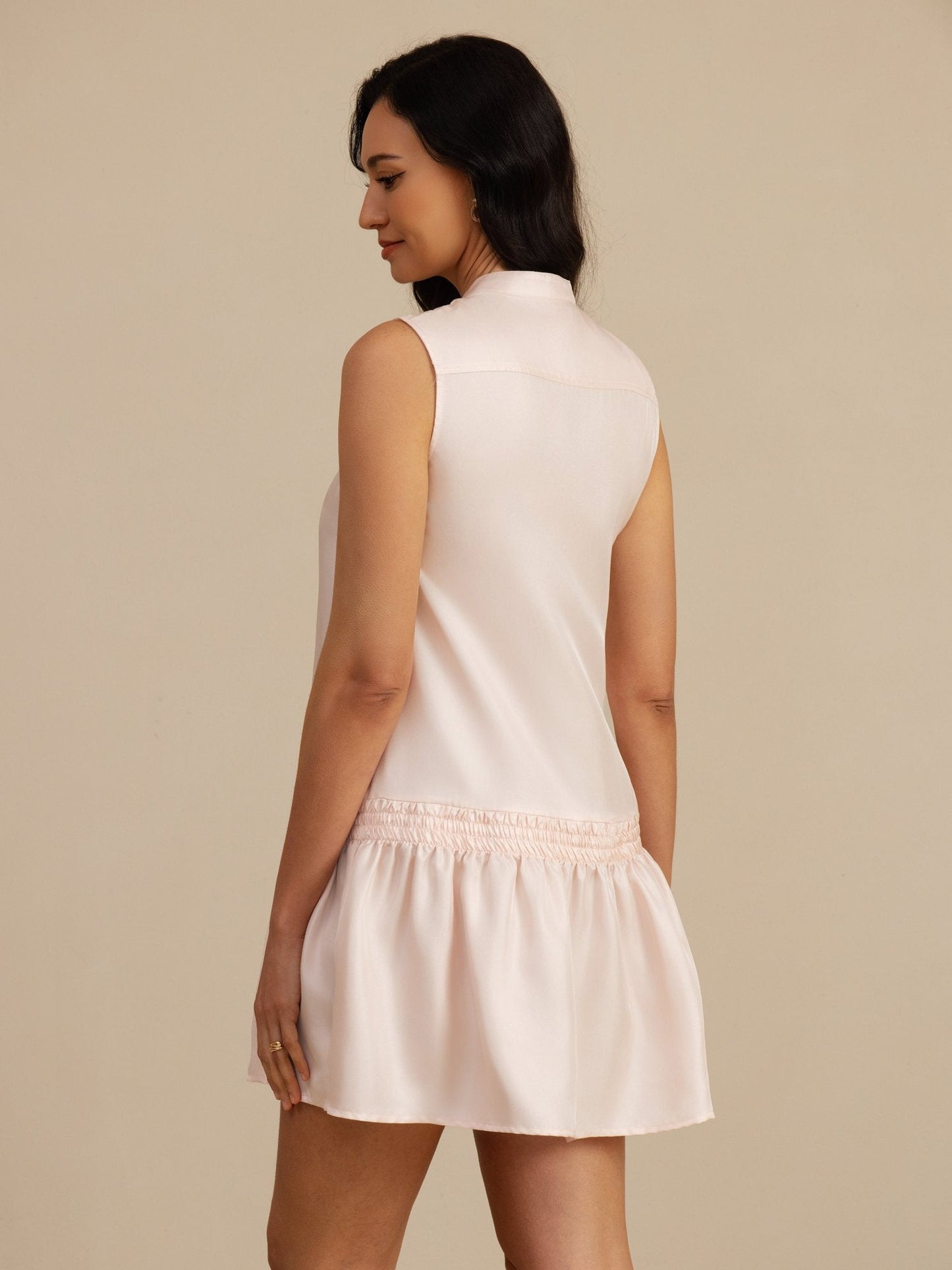 Rosstef Pure Silk Sleeveless Short Dress
