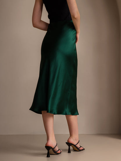 Rosstef 100% Mulberry Silk Stretch Long Straight Skirt