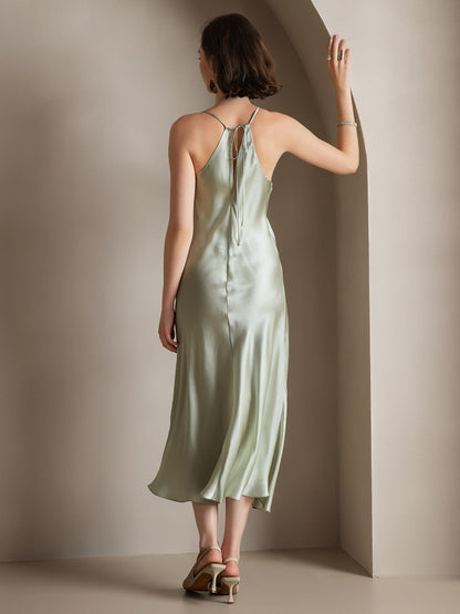 Rosstef 19Momme Silk Spaghetti Straps Maxi GİYİM