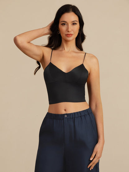 Rosstef Silk Crop Top: Güçlü ve Çıkarıcı V-Kol Çamaşır