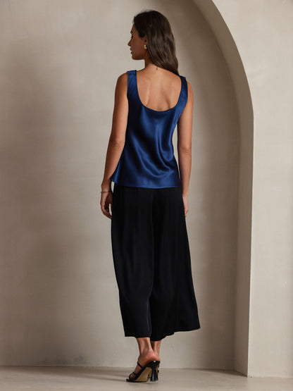 Rosstef 100% Mulberry Silk U Çıkıntılı Tank Top
