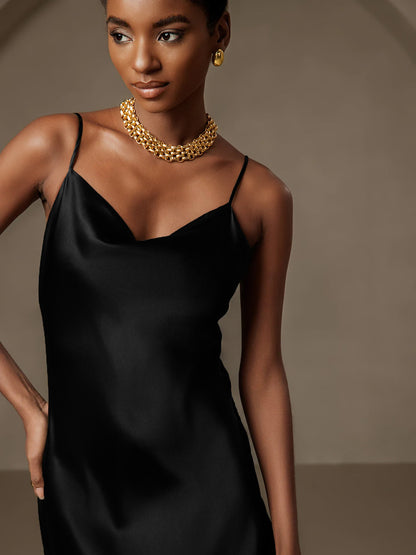 Rosstef Pure Slik Spageti Kolsuz Midi Gown ile Çizme Tasarımı