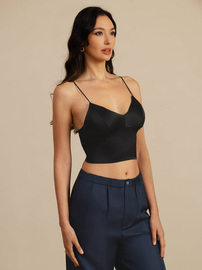 Rosstef Silk Crop Top: Güçlü ve Çıkarıcı V-Kol Çamaşır