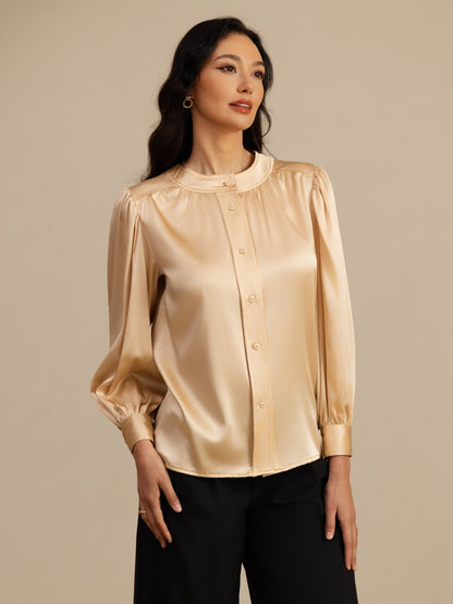 Rosstef 19Momme Stretch Silk Charmeuse Blouse