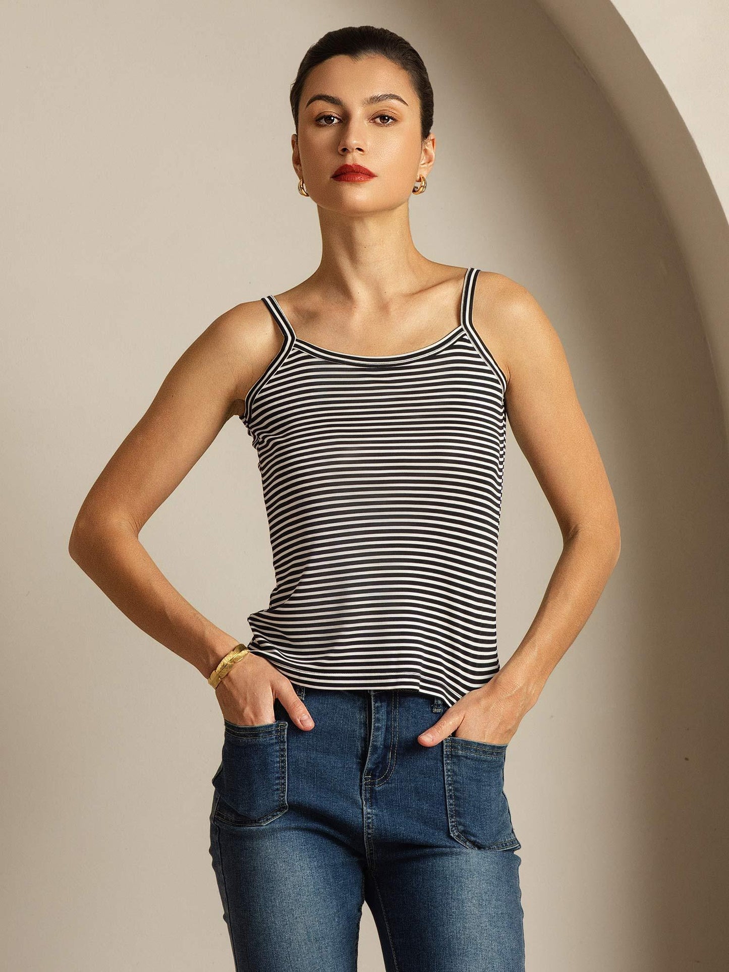 Rosstef Çift Cebeli Süt Kumaş Tank Top