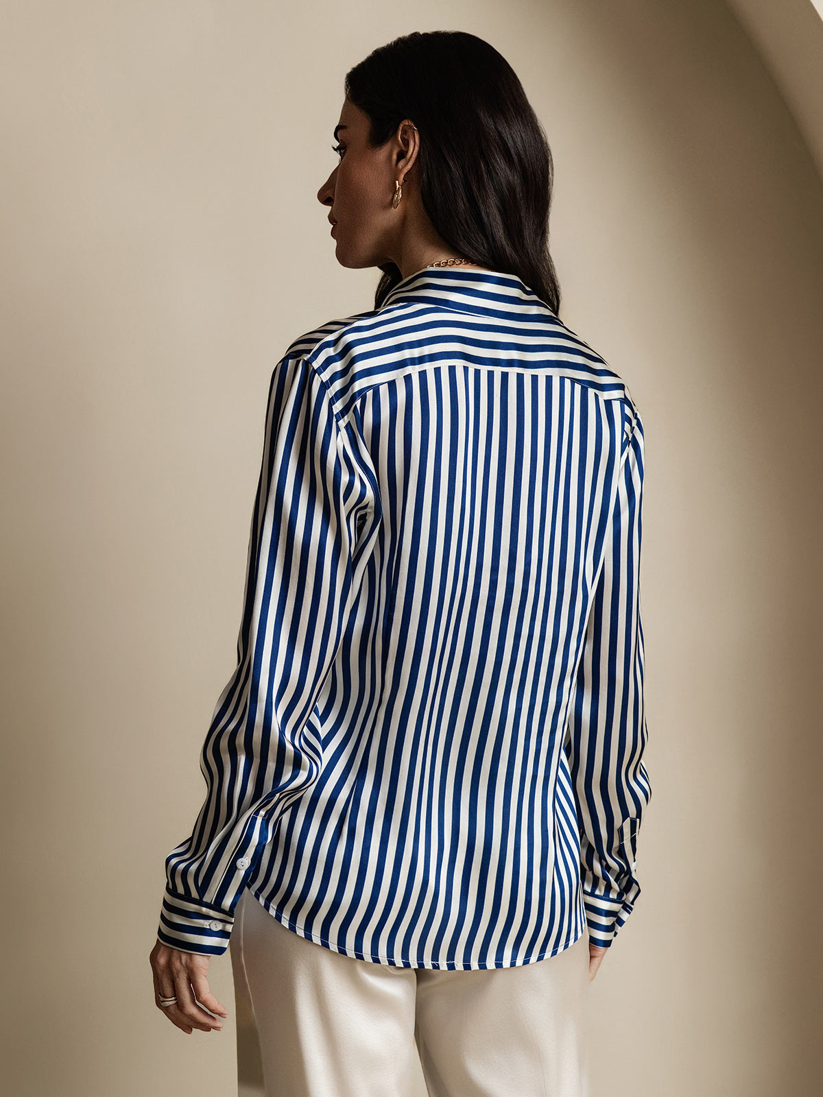 Rosstef 19Momme Kumaş Uzun Cep Long Sleeve Kadın Bluzu