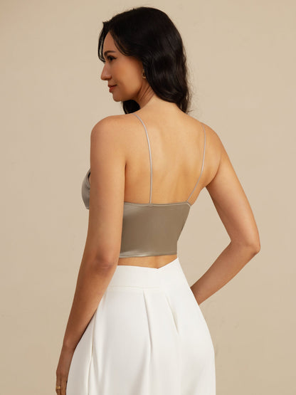 Rosstef Silk Crop Top: Güçlü ve Çıkarıcı V-Kol Çamaşır