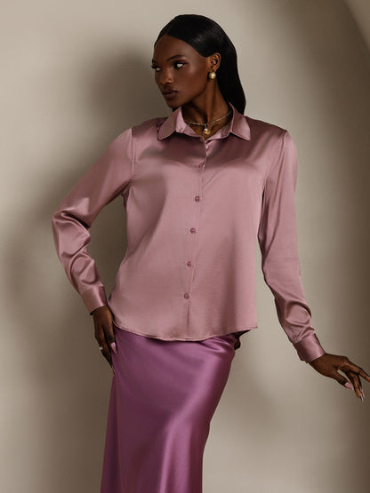 Rosstef 19Momme Kumaş Uzun Cep Long Sleeve Kadın Bluzu