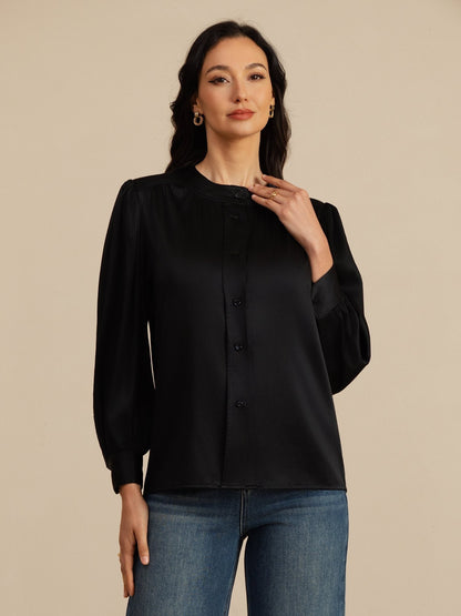Rosstef 19Momme Stretch Silk Charmeuse Blouse