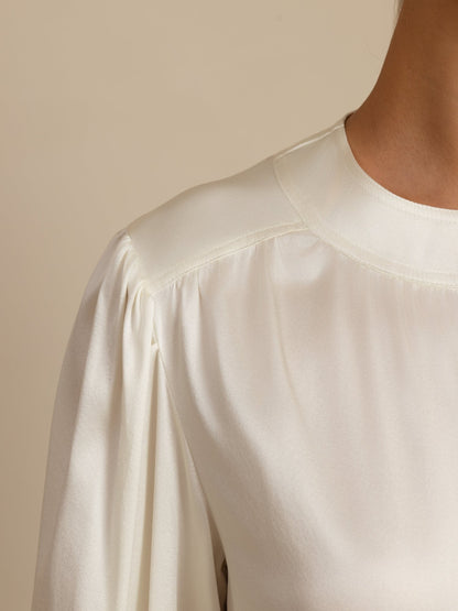 Rosstef 19Momme Stretch Silk Charmeuse Blouse
