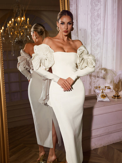 Rosstef Flower Bandage Midi Dress