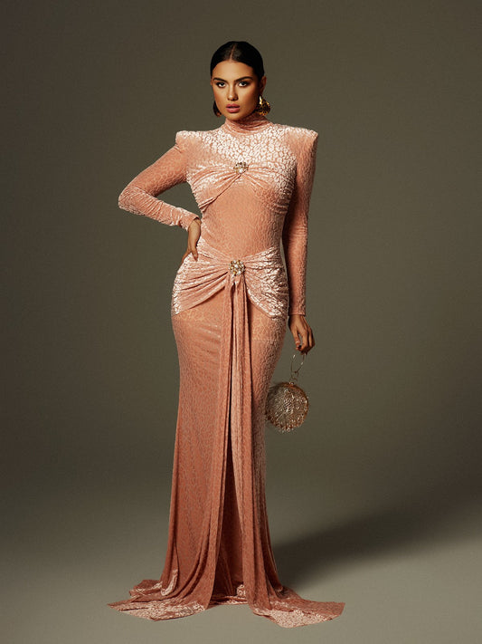 Rosstef Leopard Printlı Maxi Gown