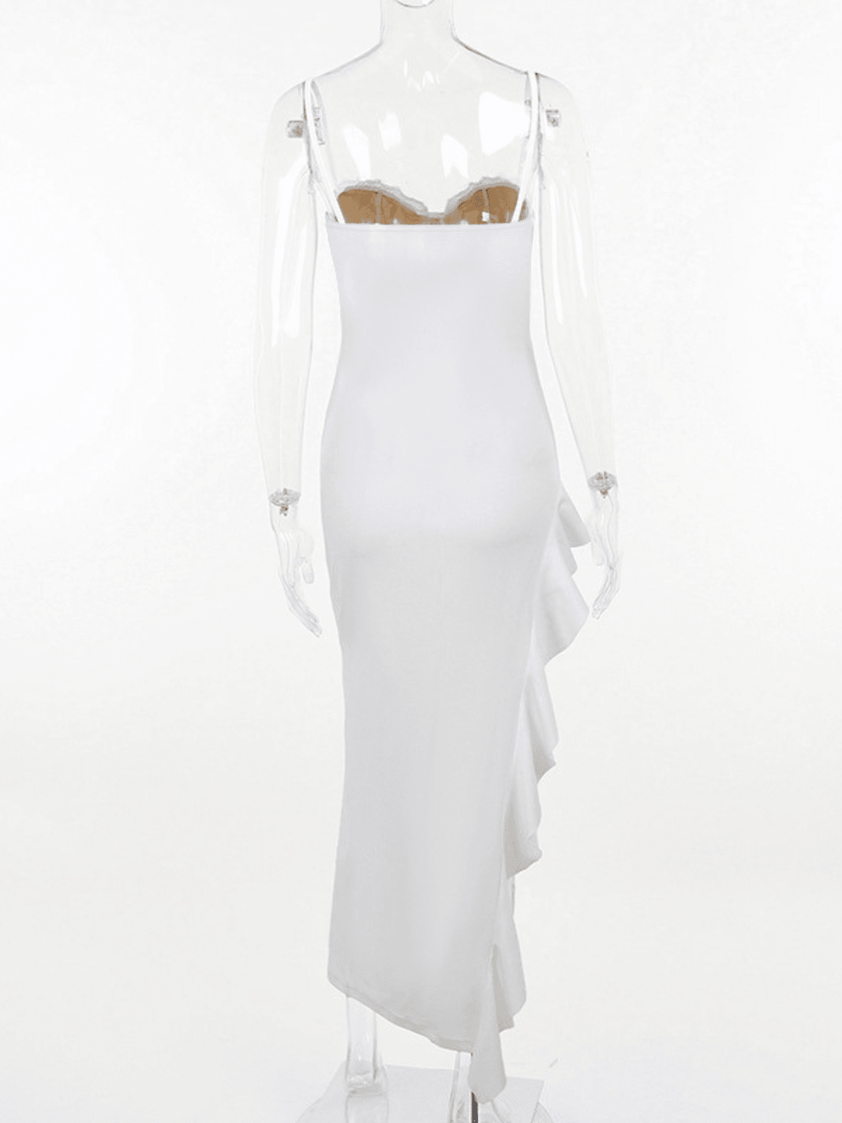 Rosstef Asimetrik Ruffle Midi Gown