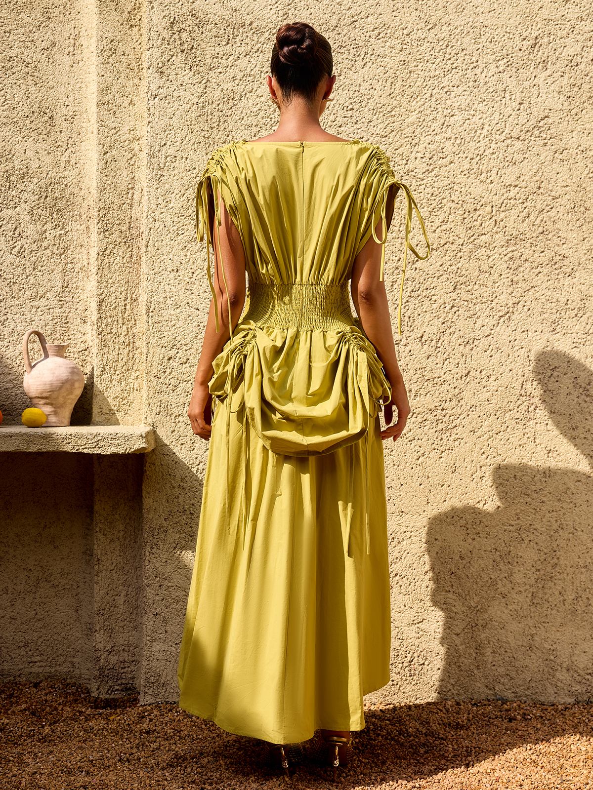 Alderyn Drawstring Maxi Dress