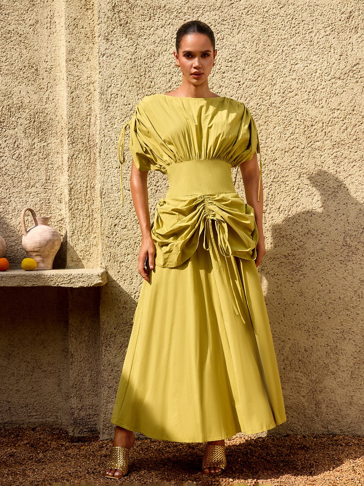 Alderyn Drawstring Maxi Dress